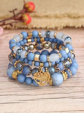🩵 Beaded Stack Bracelet 🩵